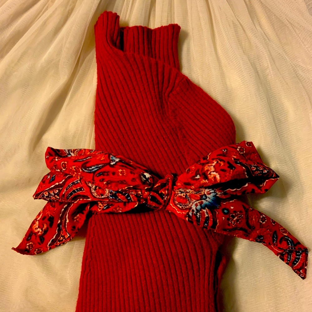 Atmosphere Turtleneck in crimson